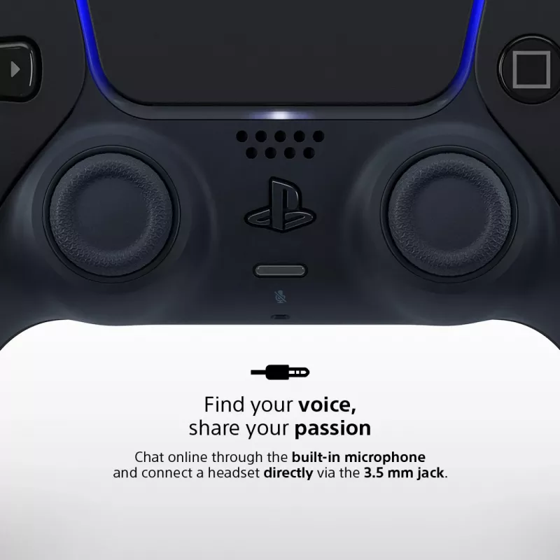 Peliohjain Sony DualSense v3 musta — Bluetooth/USB, PS5, sisäänrakennettu akku, USB-C, langallinen ja langaton