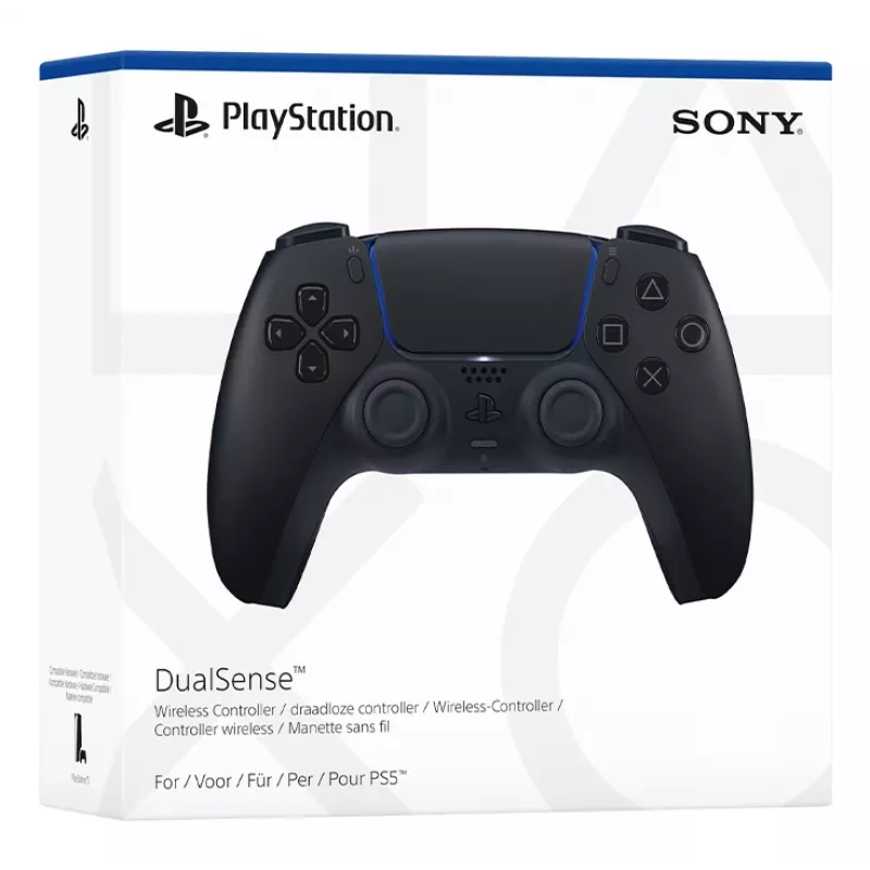 Peliohjain Sony DualSense v3 musta — Bluetooth/USB, PS5, sisäänrakennettu akku, USB-C, langallinen ja langaton