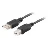 USB 2.0 -kaapeli LANBERG CA-USBA-15CU-0030-BK, USB A - USB B, 3 m, musta