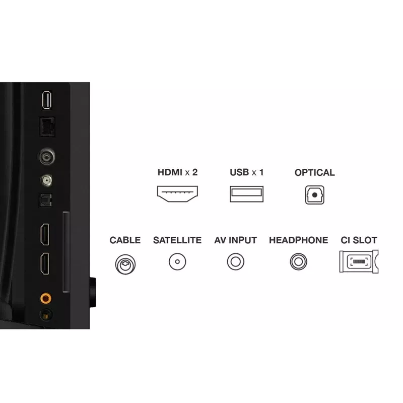 TCL 32V4C QLED TV 32 tuumaa (81,3 cm) HD 1366×768 Wi‑Fi Ethernet musta