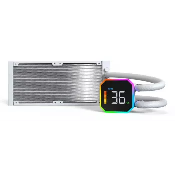 Montech HyperFlow Digital 240 prosessorin All-in-One-nestejäähdytin 12 cm valkoinen 1 kpl