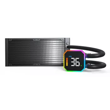 Montech HyperFlow Digital 240 prosessorin All-in-One-nestejäähdytin 12 cm musta 1 kpl