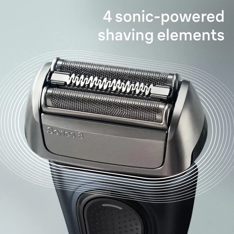 Braun Series 8 8513s märkä- ja kuivaparranajokone lataustelineellä ja matkalaukulla, vuononharmaa