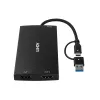 Lindy 43430 videokaapeliadapteri 0,11 m USB Type-C 2 x HDMI musta