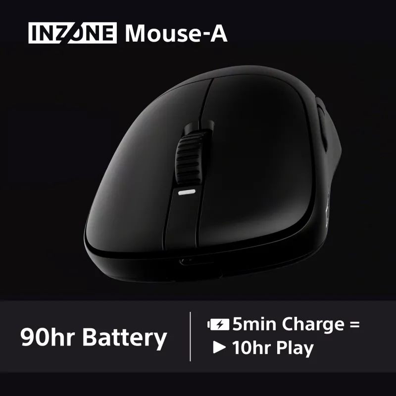 Langaton pelihiiri Sony INZONE oikeakätinen RF optinen 30000 DPI, 70G kiihtyvyys, rullaskrollaus
