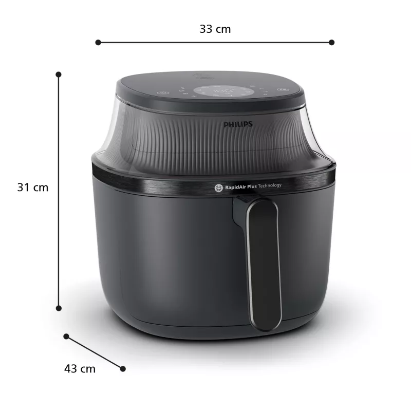Kiertoilmakypsennin Philips 3000 Serie NA330/00 — 6,2 l, 1700 W, Touch-LED, musta