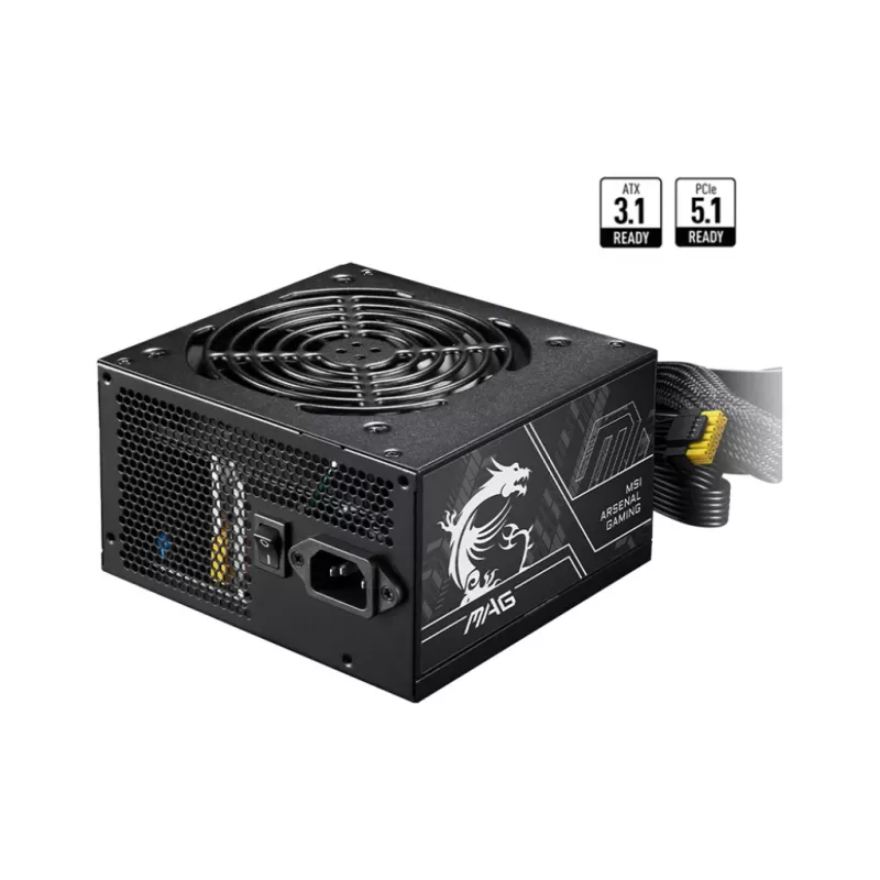 Virtalähde MSI MAG A650BN PCIE5 II 650W 20+4 pin ATX 80 PLUS Bronze musta