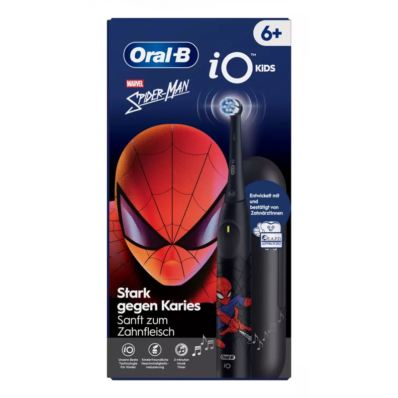Oral-B iO Kids Spiderman sähköinen lasten hammasharja musta