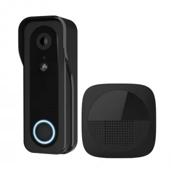 Video-ovisummeri TRUST DOORCAM-3000 musta, 3 MP, Wi-Fi 2,4 GHz, MicroSD enintään 256 GB, paristo/USB (8–24 V)
