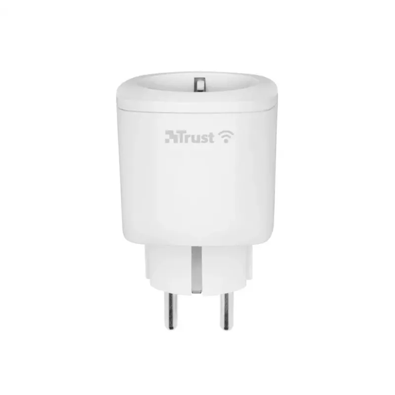 TRUST 71301 älypistoke – Wi-Fi sisäpistorasia, 3000 W, valkoinen, 52×52×86 mm