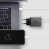 Seinänturi AXAGON ACU-PQ67D, 67W, USB-C PD3.0 + USB-A QC4+, 2 lähtöä, LCD-näyttö, 100–240V