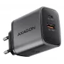 Virtalähde AXAGON ACU-PQ67, 67W, PD3.0 + QC4+, 1x USB-C + 1x USB-A, 100–240V, harmaa/musta