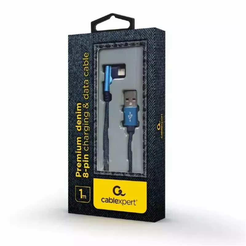 USB 2.0 -datakaapeli Gembird CC-USB2J-AMLML-1M-BL — USB A - Micro-USB B/Lightning, 1 m, sininen/musta