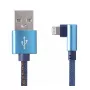 USB 2.0 -datakaapeli Gembird CC-USB2J-AMLML-1M-BL — USB A - Micro-USB B/Lightning, 1 m, sininen/musta