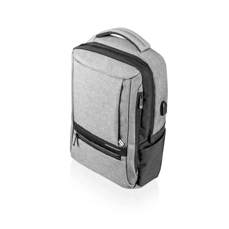 Reppu Modecom SMART 15 musta/harmaa polyesteri 15,6
