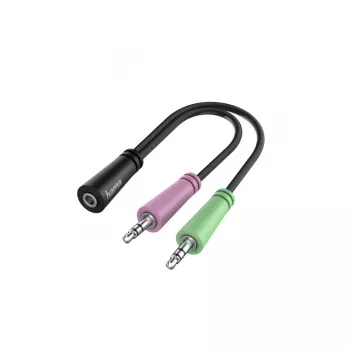 Hama 00200351 audiokaapeli 0,15 m 3,5 mm TRS 2 x 3,5 mm musta