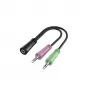 Hama 00200351 audiokaapeli 0,15 m 3,5 mm TRS 2 x 3,5 mm musta