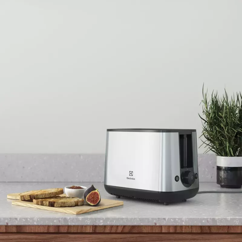 Electrolux E3T1-3ST 7 2 leipäviipaletta 800 W harmaa, ruostumaton teräs