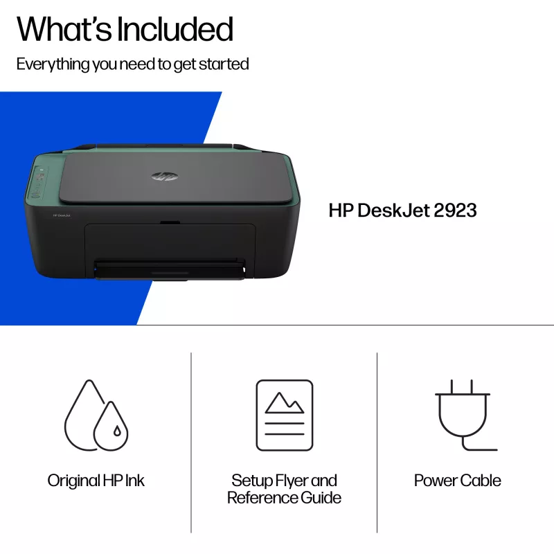 All-in-One mustesuihkutulostin HP DeskJet 2923 – väri, Wi‑Fi, A4, 4800x1200 DPI