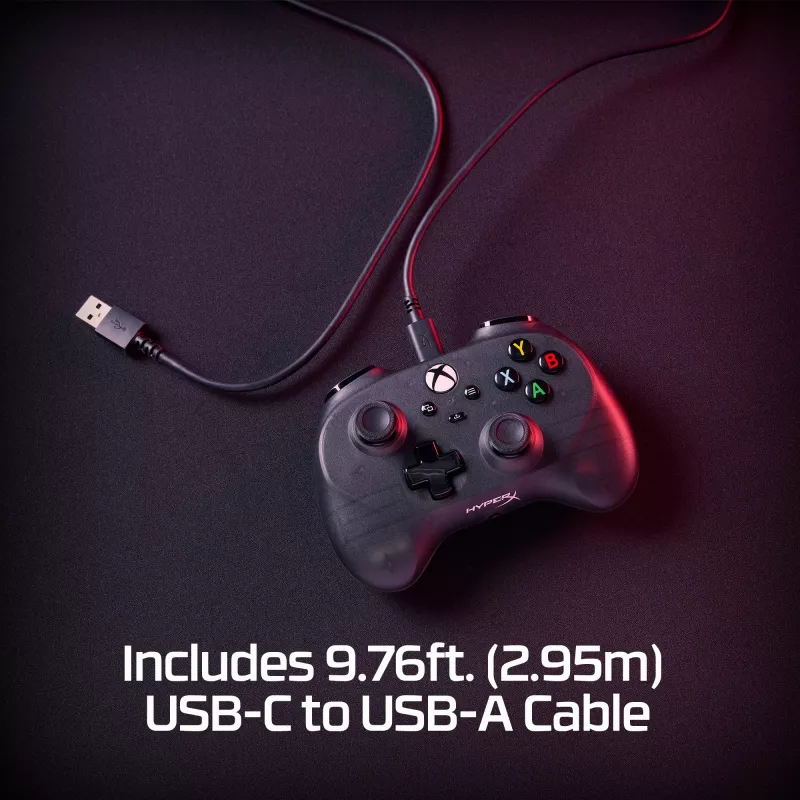 HyperX Clutch Tanto Mini WD -peliohjain, joystick, Xbox, Xbox One, johdollinen, USB, musta, 2,95 m