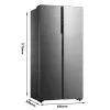 Midea MDRS619FIE46 Side-by-Side-jääkaappi 460 L