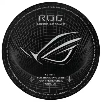Lattiansuojamatto ASUS ROG Cosmic Mat II OS111, pyöreä, halkaisija 117 cm, peli- tai toimistotuolille
