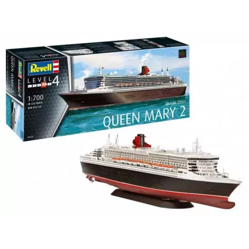 Matkustaja-alusmalli REVELL Queen Mary 2 rakennussarja, mittakaava 1:700