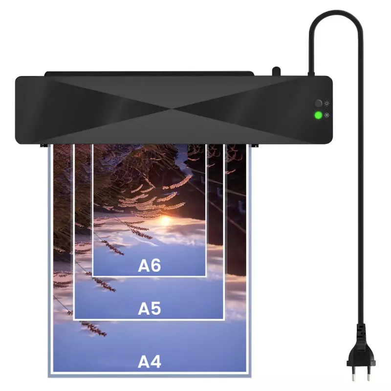 Kylmä-/kuumalaminaattori SAVIO LR-01/B — maks. laminointileveys 230 mm, 320 mm/min, 300 W, musta