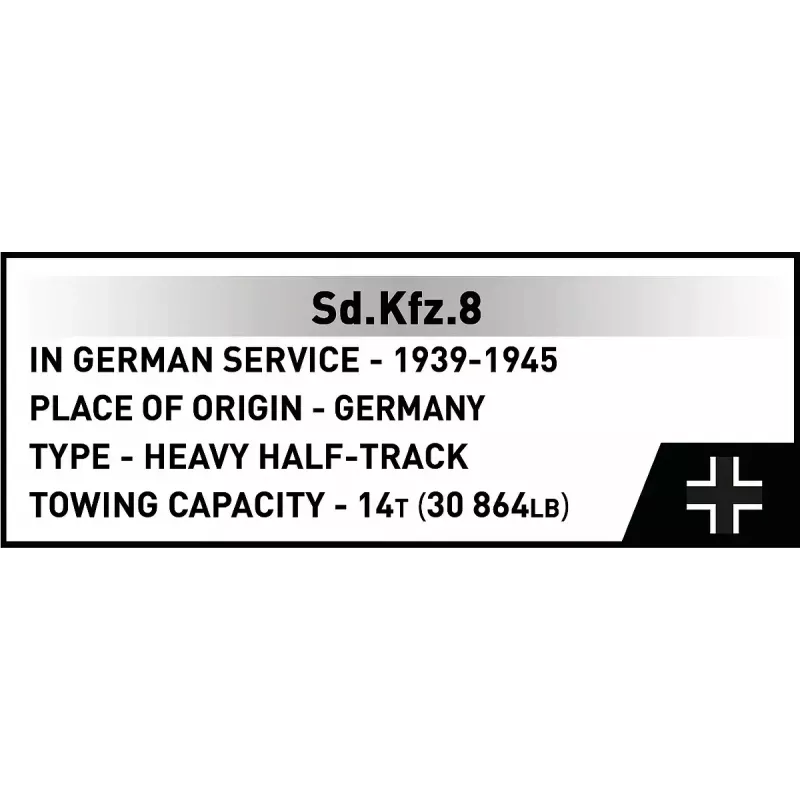 Cobi Blocks Sd.Kfz.8 8,8 cm Flak 36 -rakennussarja, 975 osaa