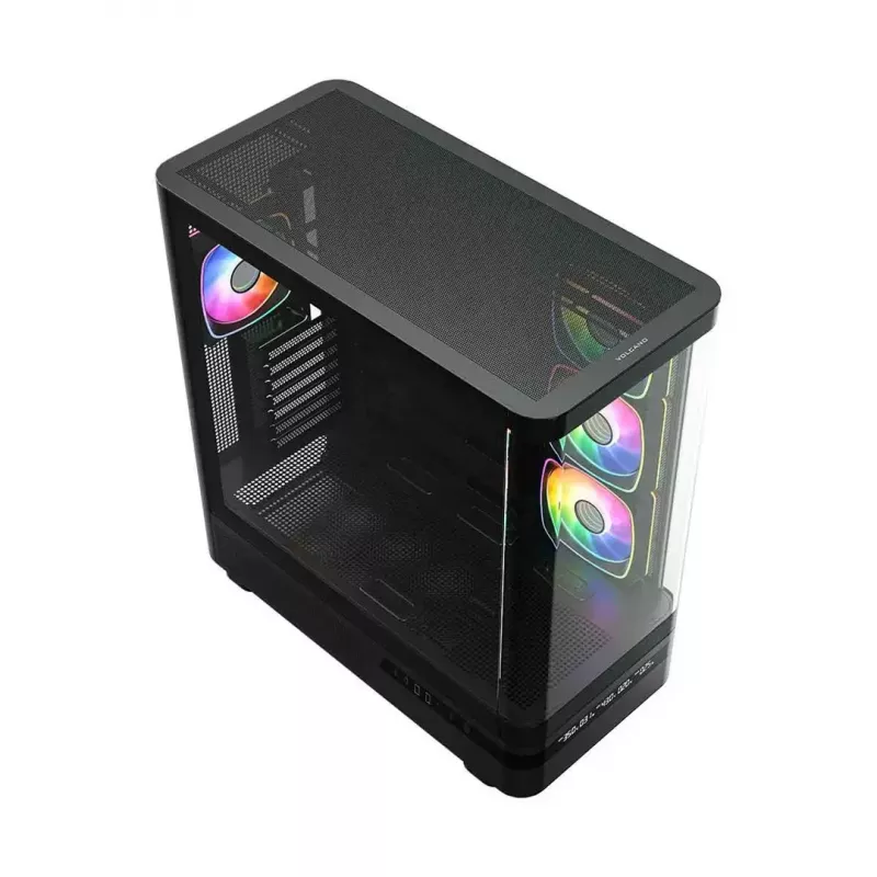 Tietokonekotelo MODECOM VOLCANO AQ200 ARGB MIDI musta