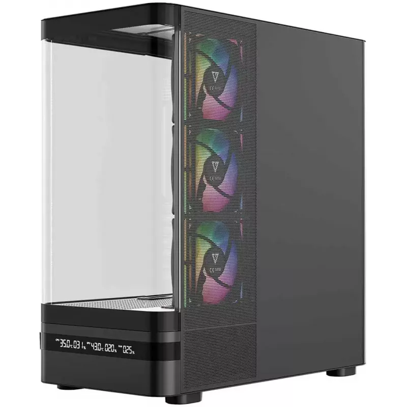 Tietokonekotelo MODECOM VOLCANO AQ200 ARGB MIDI musta