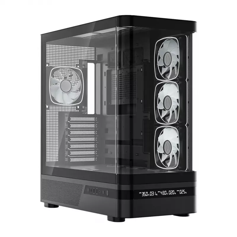 Tietokonekotelo MODECOM VOLCANO AQ200 ARGB MIDI musta