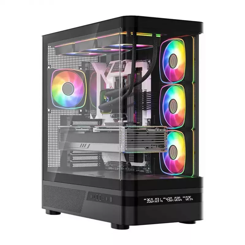 Tietokonekotelo MODECOM VOLCANO AQ200 ARGB MIDI musta