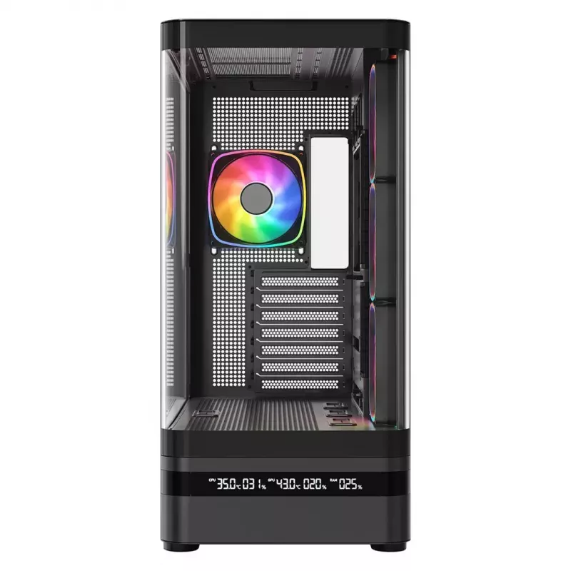 Tietokonekotelo MODECOM VOLCANO AQ200 ARGB MIDI musta