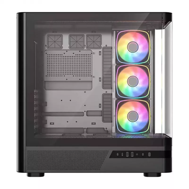 Tietokonekotelo MODECOM VOLCANO AQ200 ARGB MIDI musta