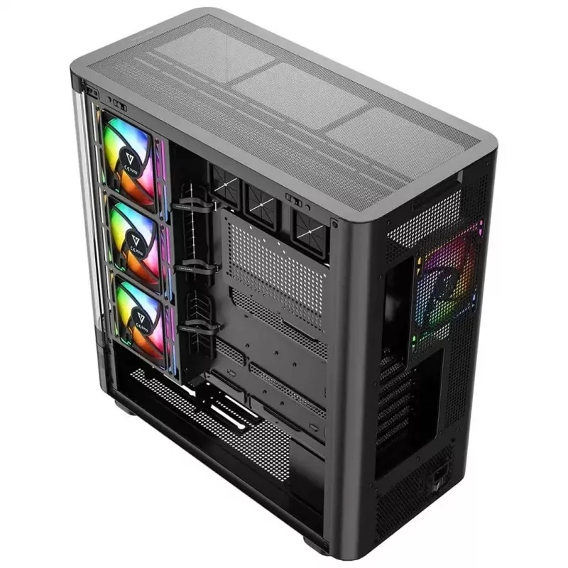 Tietokonekotelo MODECOM VOLCANO AQ200 ARGB MIDI musta