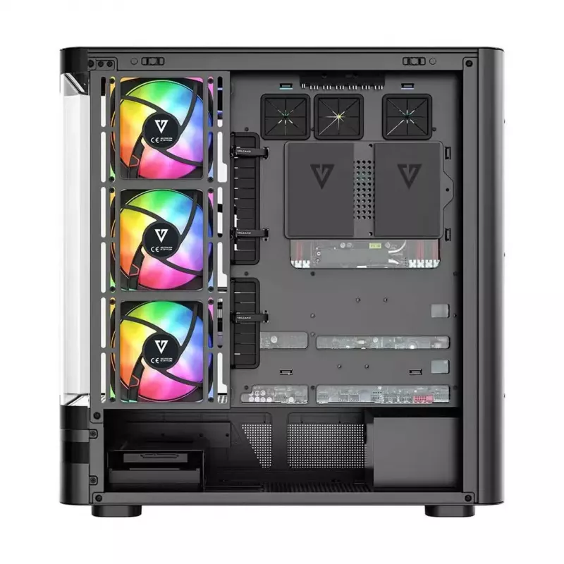 Tietokonekotelo MODECOM VOLCANO AQ200 ARGB MIDI musta