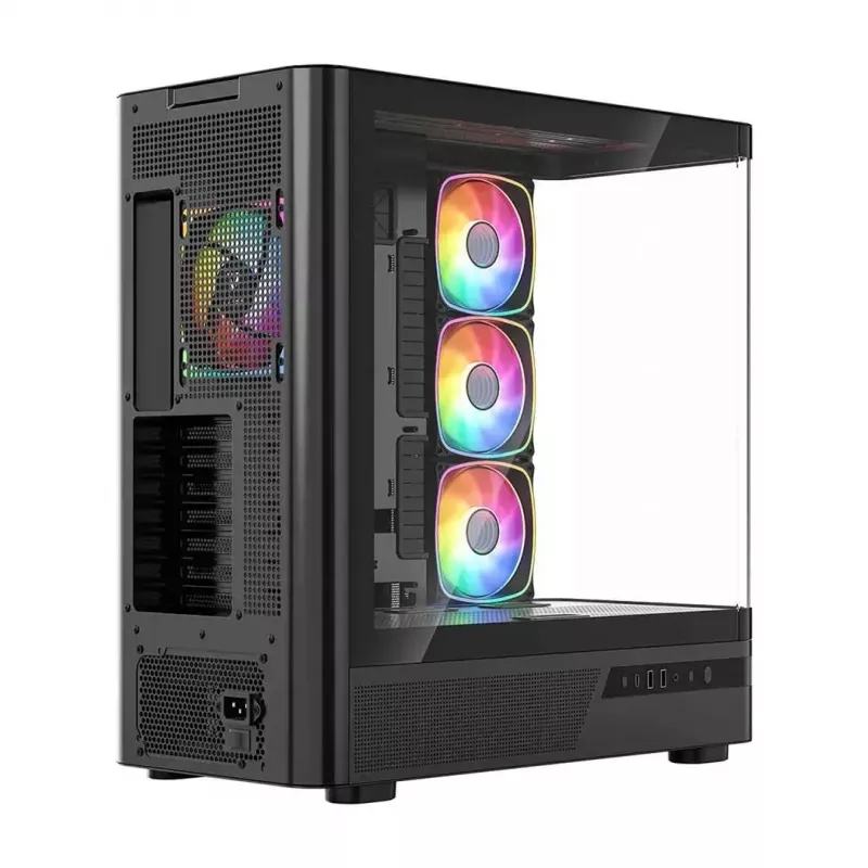 Tietokonekotelo MODECOM VOLCANO AQ200 ARGB MIDI musta