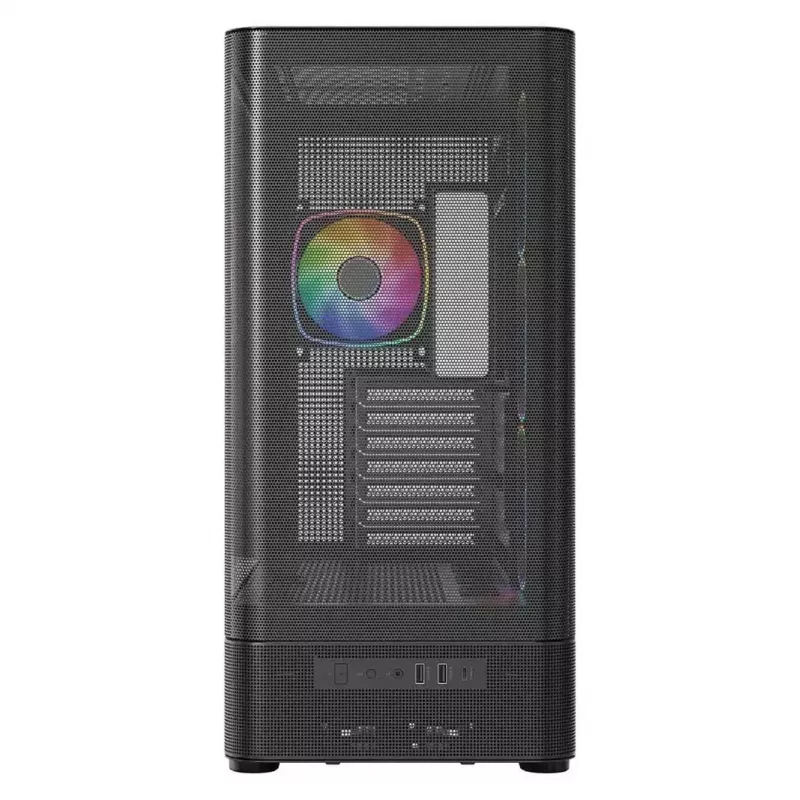 PC-kotelo MODECOM VOLCANO AQ400 ARGB MIDI musta — MODECOM MC-A-AQ400-4FA-B