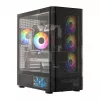 PC-kotelo MODECOM VOLCANO AQ400 ARGB MIDI musta — MODECOM MC-A-AQ400-4FA-B