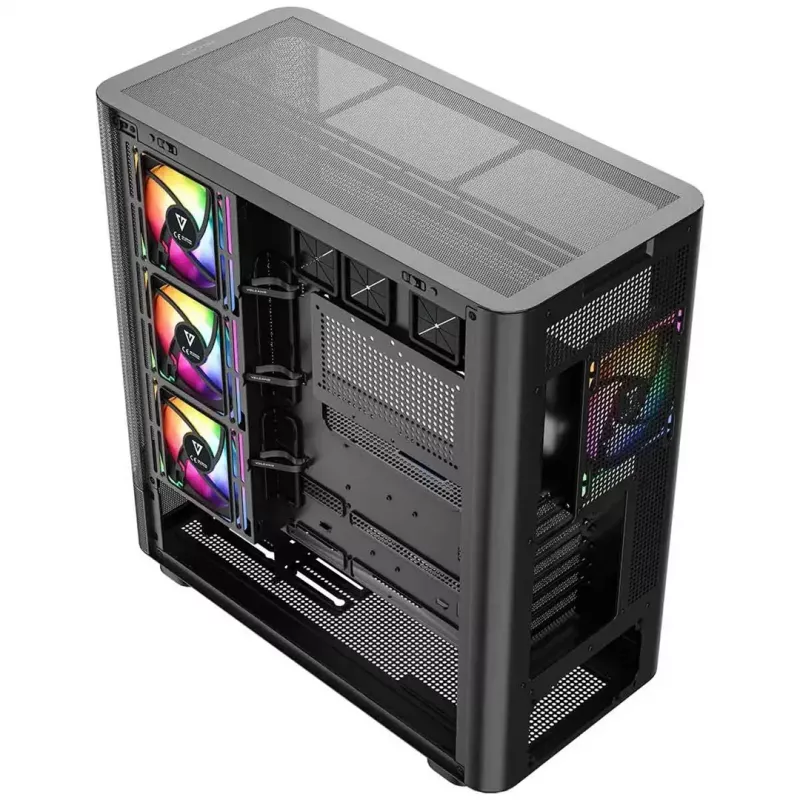 PC-kotelo MODECOM VOLCANO AQ400 ARGB MIDI musta — MODECOM MC-A-AQ400-4FA-B