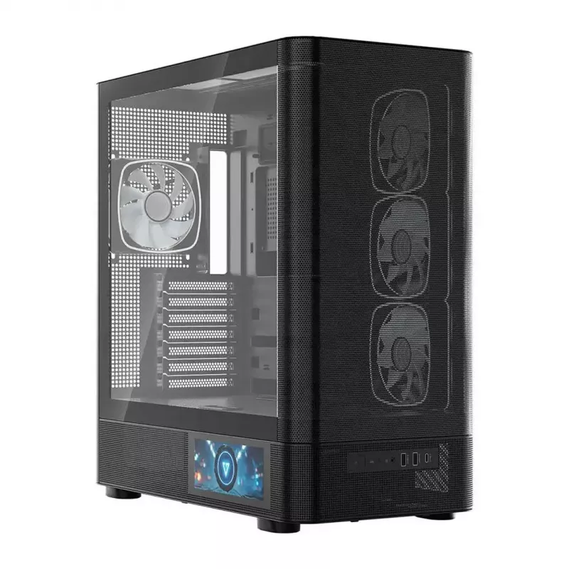 PC-kotelo MODECOM VOLCANO AQ400 ARGB MIDI musta — MODECOM MC-A-AQ400-4FA-B