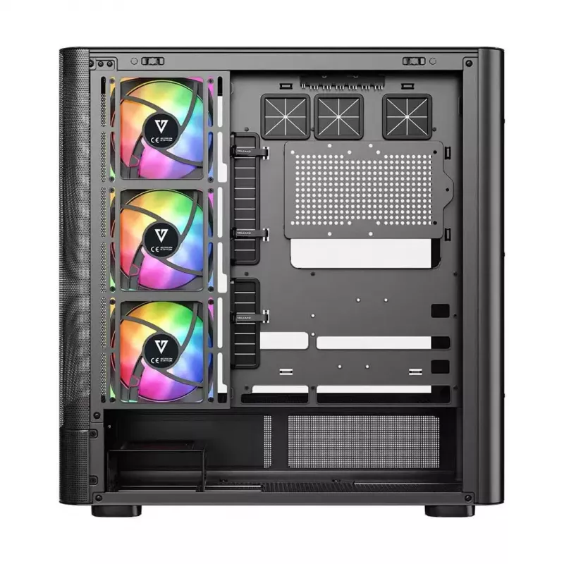 PC-kotelo MODECOM VOLCANO AQ400 ARGB MIDI musta — MODECOM MC-A-AQ400-4FA-B