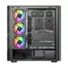 PC-kotelo MODECOM VOLCANO AQ400 ARGB MIDI musta — MODECOM MC-A-AQ400-4FA-B