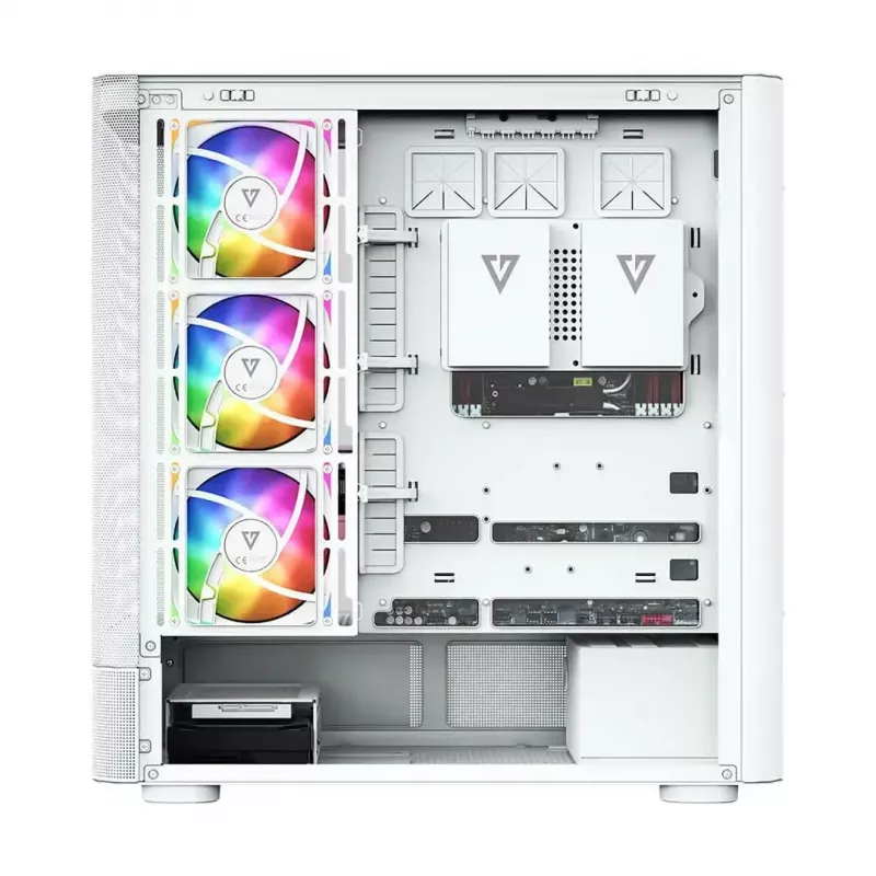MODECOM VOLCANO AQ400 ARGB MIDI Tower -tietokonekotelo, valkoinen