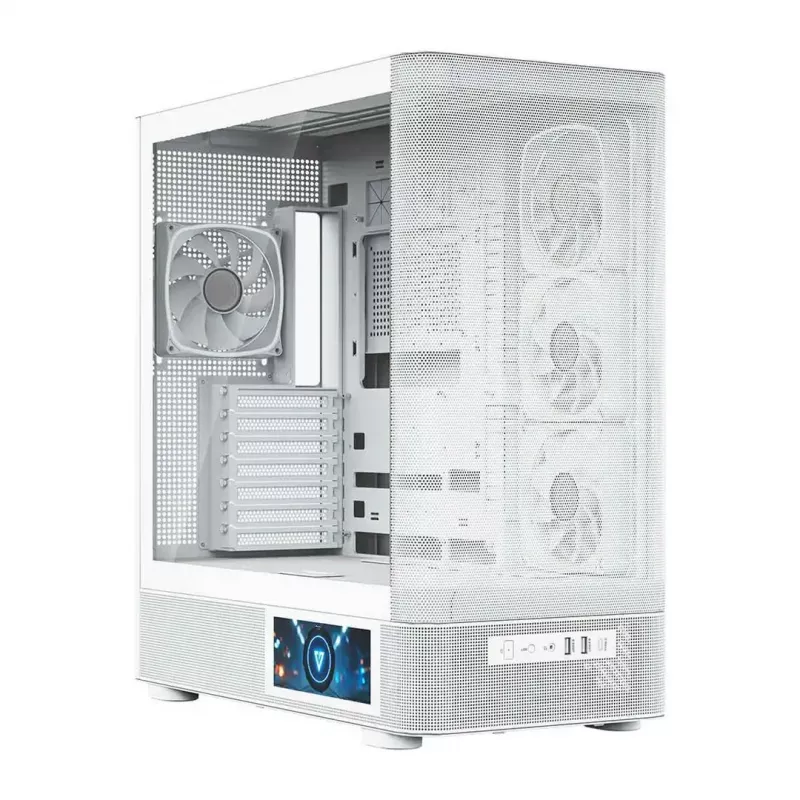 MODECOM VOLCANO AQ400 ARGB MIDI Tower -tietokonekotelo, valkoinen