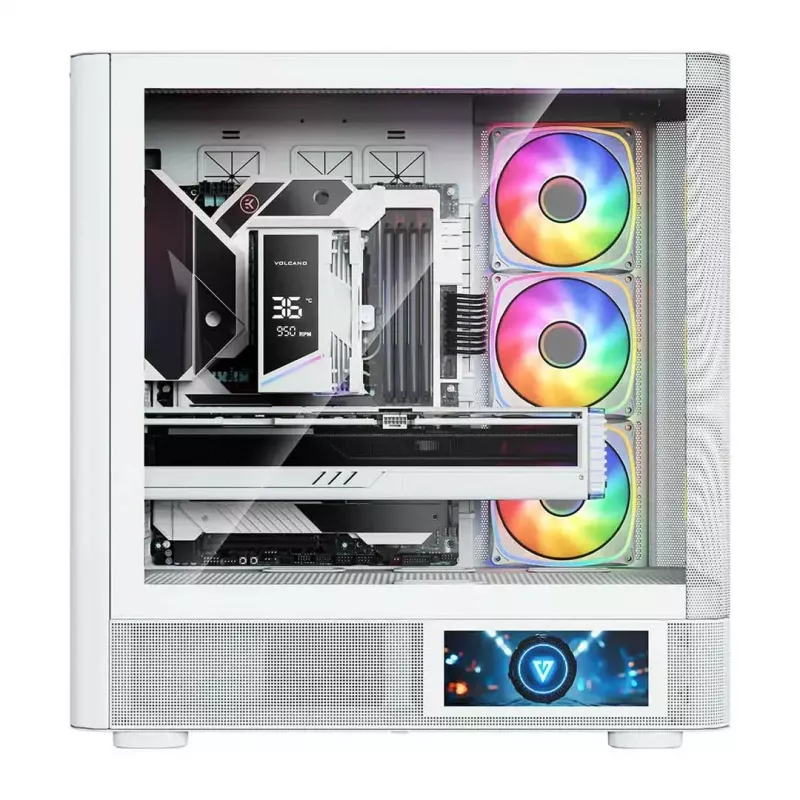 MODECOM VOLCANO AQ400 ARGB MIDI Tower -tietokonekotelo, valkoinen