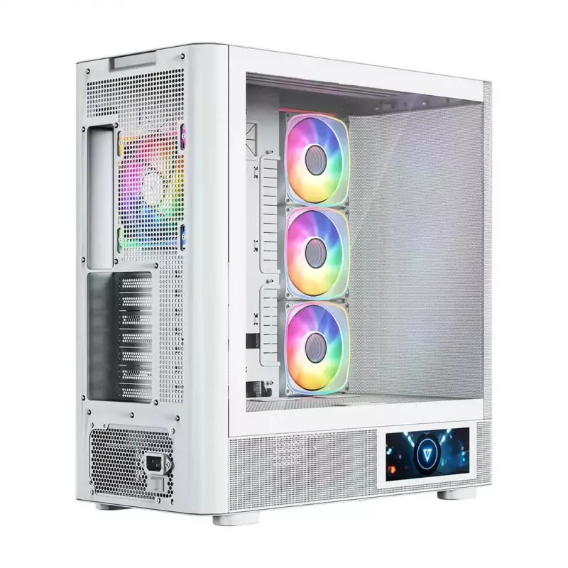 MODECOM VOLCANO AQ400 ARGB MIDI Tower -tietokonekotelo, valkoinen