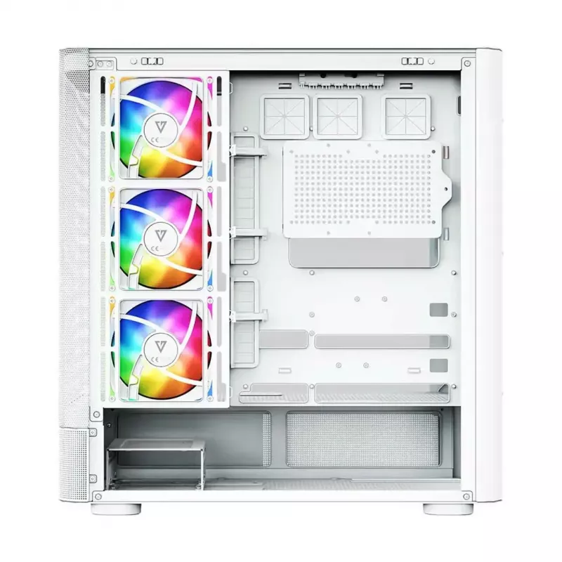 MODECOM VOLCANO AQ400 ARGB MIDI Tower -tietokonekotelo, valkoinen