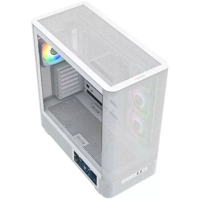 MODECOM VOLCANO AQ400 ARGB MIDI Tower -tietokonekotelo, valkoinen